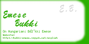 emese bukki business card